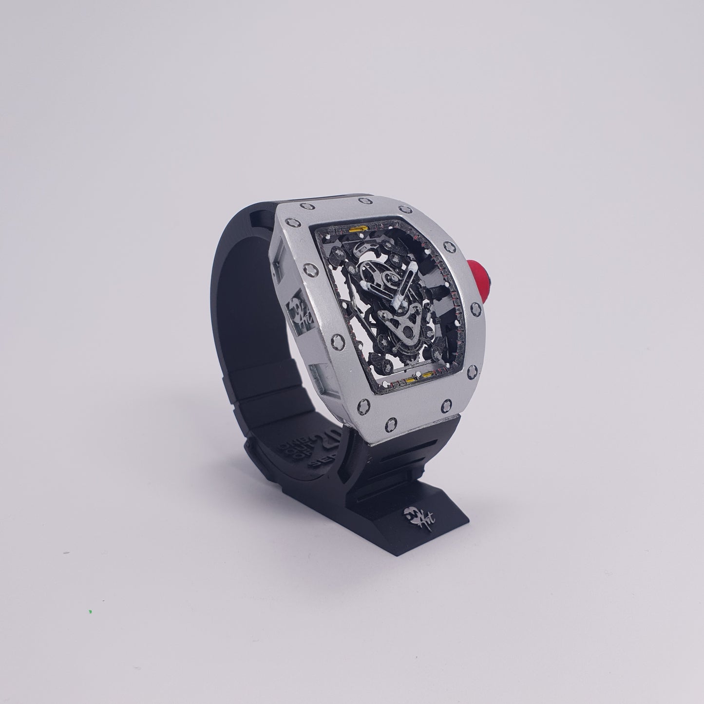 Art Watchos Crystal Clear Black  and Silver