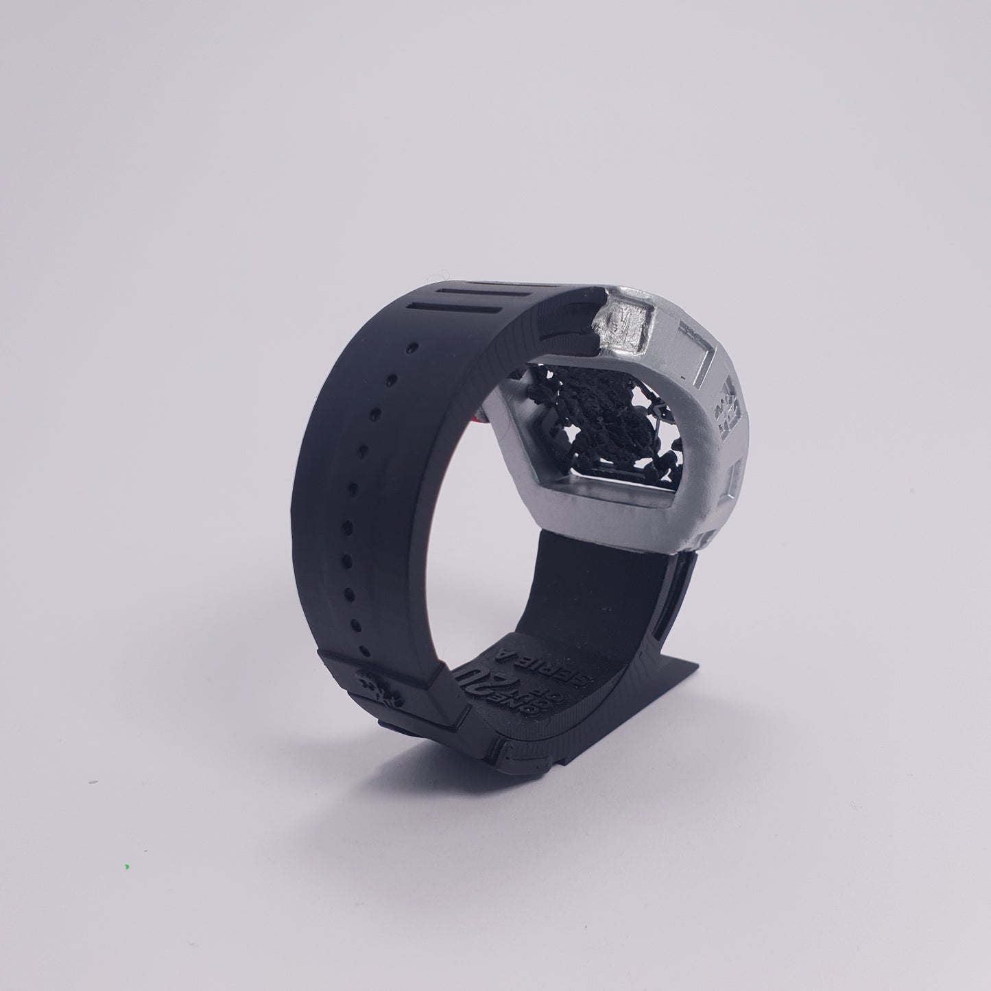 Art Watchos Crystal Clear Black  and Silver