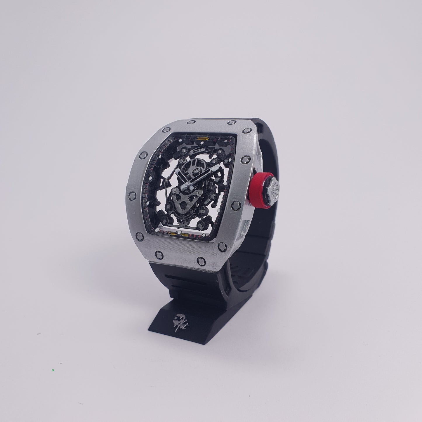 Art Watchos Crystal Clear Black  and Silver